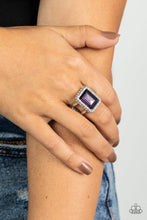 Load image into Gallery viewer, Glamorously Glitzy Purple/ Silver Ring
