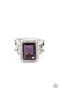 Glamorously Glitzy Purple/ Silver Ring