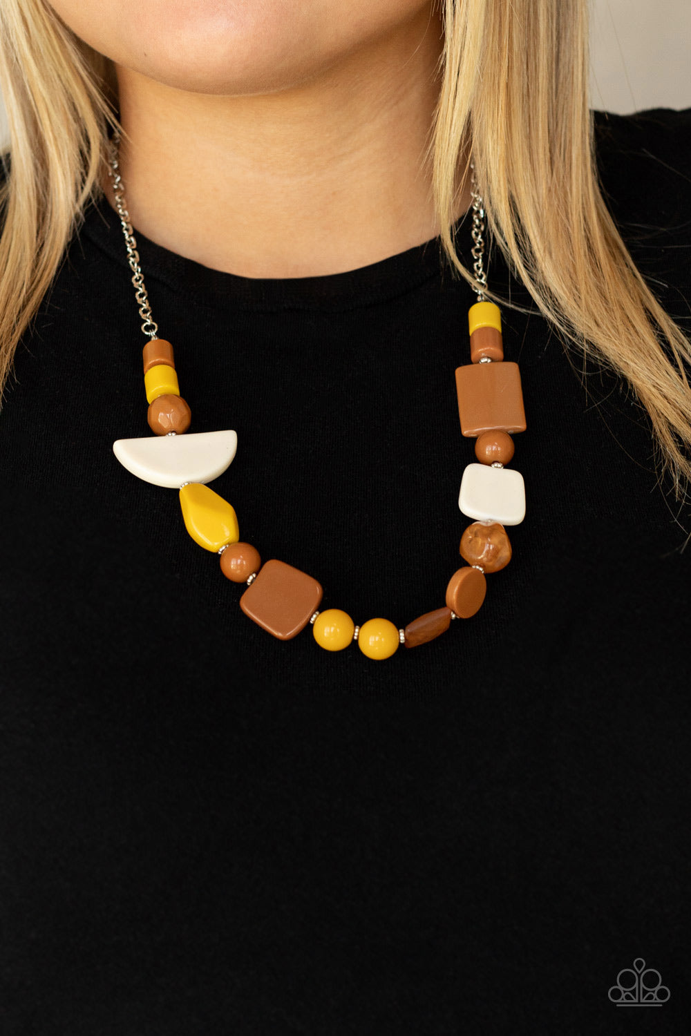 Tranquil Trendsetter Yellow Necklace