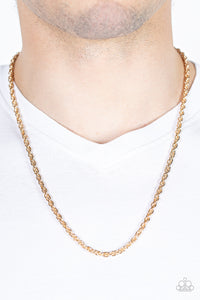 Industrial Interval Men Gold Neklace