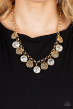 Load image into Gallery viewer, Spot On Sparkle Gold/ White Necklace
