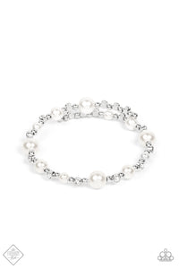 Chicly Celebrity White Pearl Bracelet