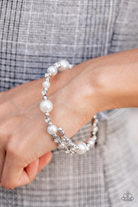 Chicly Celebrity White Pearl Bracelet