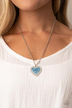 Load image into Gallery viewer, Heart Full of Luster Blue Necklace
