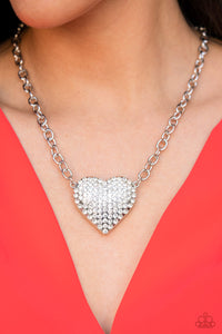 Heartbreakingly Blingy White Necklace