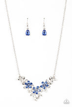 Load image into Gallery viewer, Floral Fashion Show Blue/ Pink Necklace
