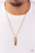 Load image into Gallery viewer, Tag Along Gold Men Necklace
