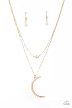 Load image into Gallery viewer, Modern Moonbeam Rose Gold Necklace
