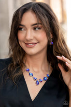 Cargar imagen en el visor de la galería, Glittering Geometrics Purple Necklace
