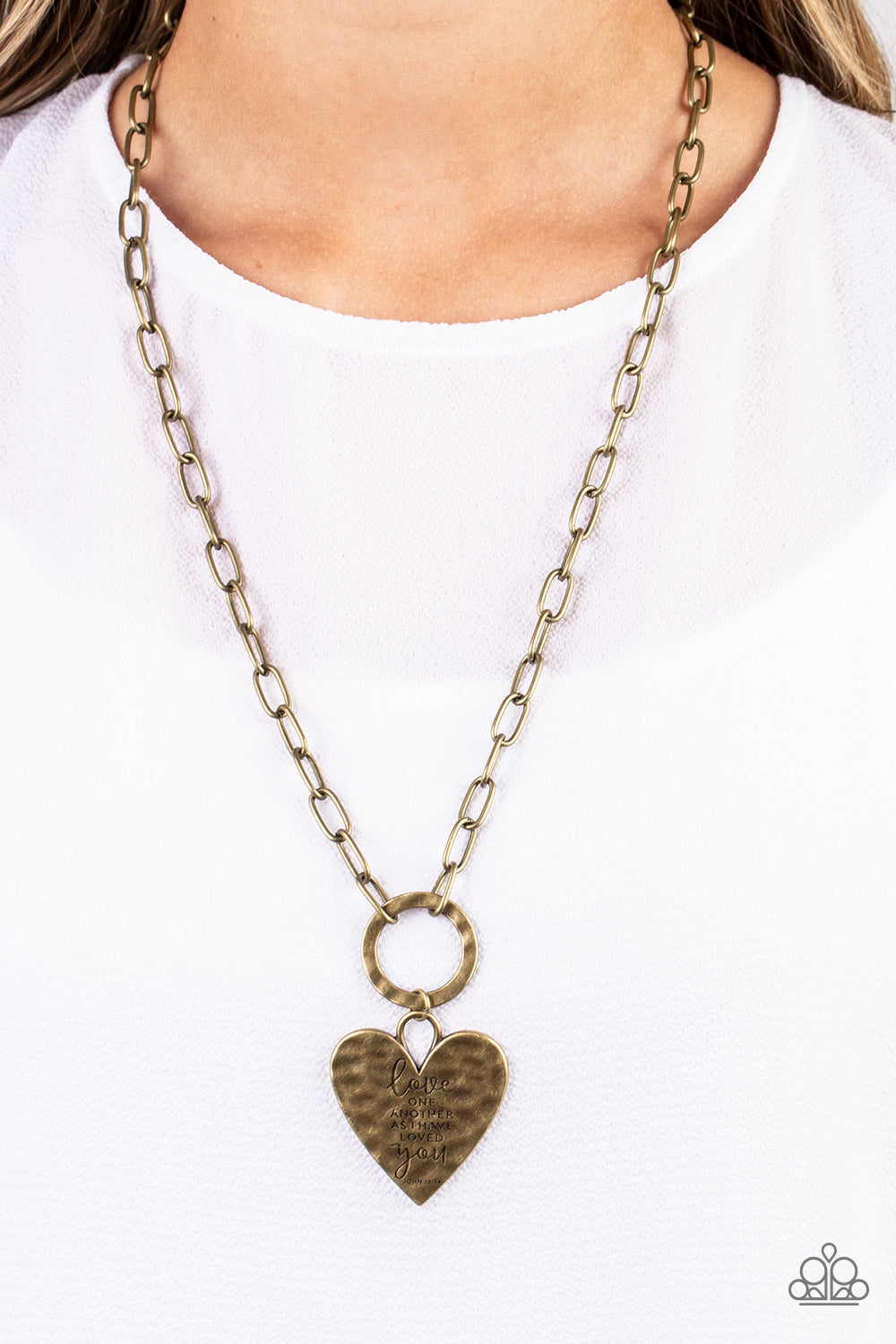 Brotherly Love Brass Necklace