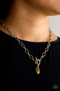 Club Sparkle Brass/ Silver Necklace