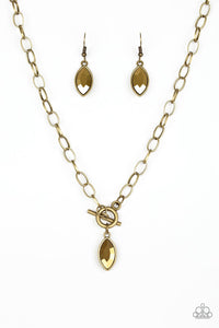 Club Sparkle Brass/ Silver Necklace