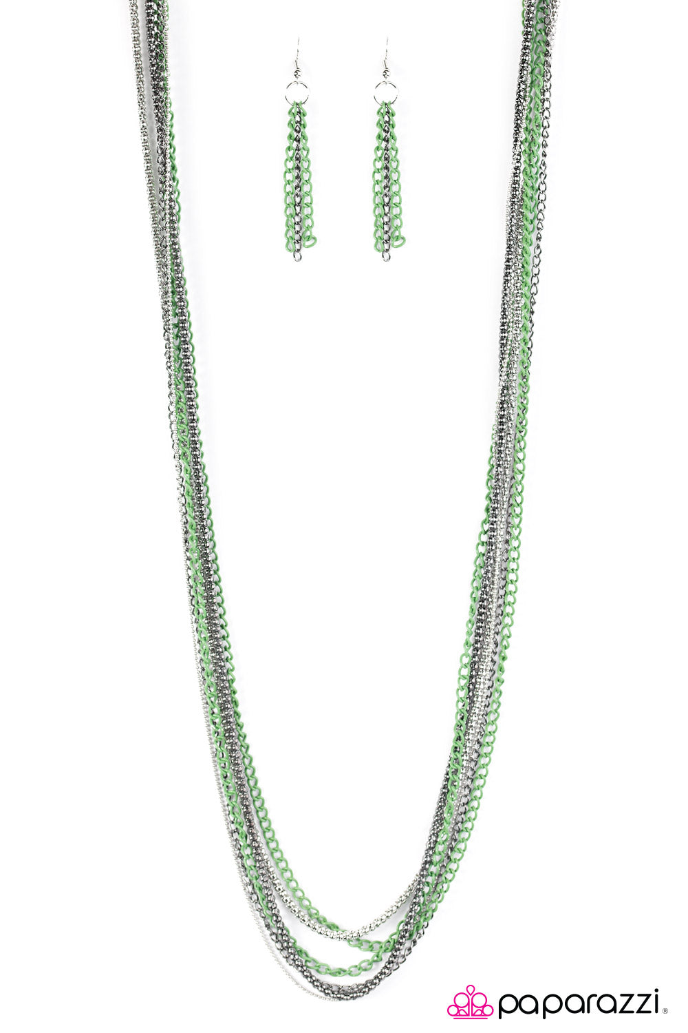 Colorful Calamity Green Necklace