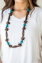 Load image into Gallery viewer, Cozumel Coast Black/ Blue Necklace
