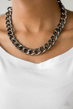 Load image into Gallery viewer, Heavyweight Champion Black/ Silver Necklace
