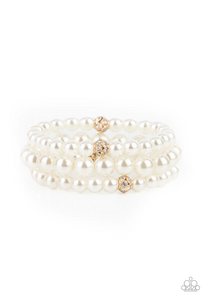 Here Comes The Heiress Gold Pearl Bracelet