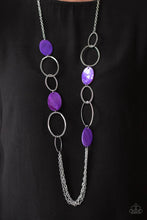 Load image into Gallery viewer, Kaleidoscope Coasts Blue/ Purple Necklace
