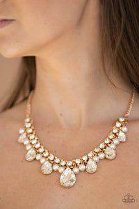 Knockout Queen Gold Pearl Necklace