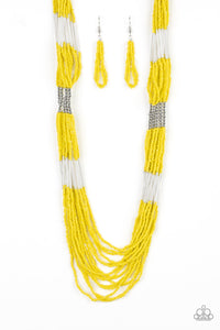 Let It BEAD Purple/ Yellow Necklace