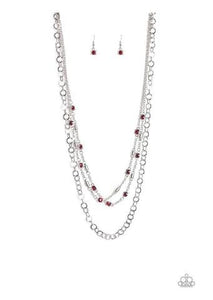 Metro Mixer Red Necklace