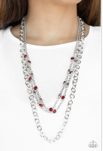 Metro Mixer Red Necklace