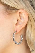 Load image into Gallery viewer, Prime Time Princess White Hoop Earring
