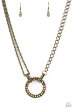 Load image into Gallery viewer, Razzle Dazzle Blue/ Brass Necklace
