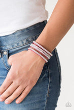 Load image into Gallery viewer, Rollin In Rhinestones Pink/ Silver/ White Bracelet
