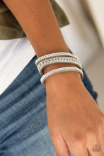 Load image into Gallery viewer, Rollin In Rhinestones Pink/ Silver/ White Bracelet
