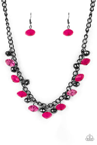 Runway Rebel Green/ Pink/ Red Necklace