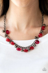 Runway Rebel Green/ Pink/ Red Necklace