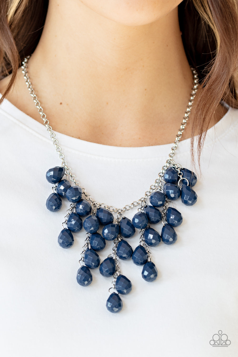 Serenely Scattered Blue Necklace