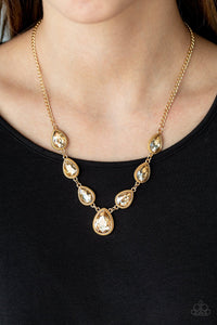 Socialite Social Gold/ Pink Necklace