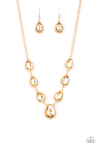 Socialite Social Gold/ Pink Necklace