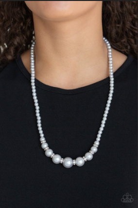 Soho Sweetheart Silver Pearl Necklace