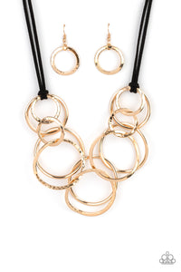 Spiraling Out of COUTURE Gold Necklace