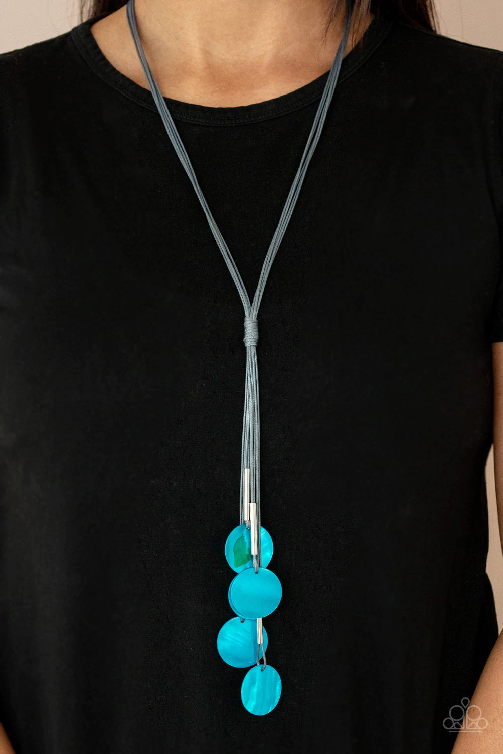 Tidal Tassels Blue Necklace