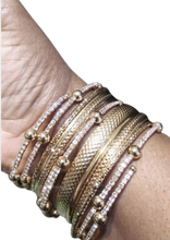 Load image into Gallery viewer, Custom Set of (3) Standout Shine Gold and (1) Circlet Circus Gold Bracelet
