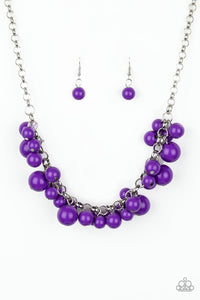 Walk This BROADWAY Purple/ Red Necklace