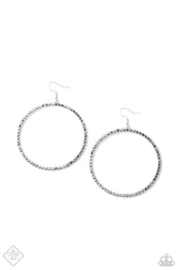 Wide Curves Ahead Silver Earring