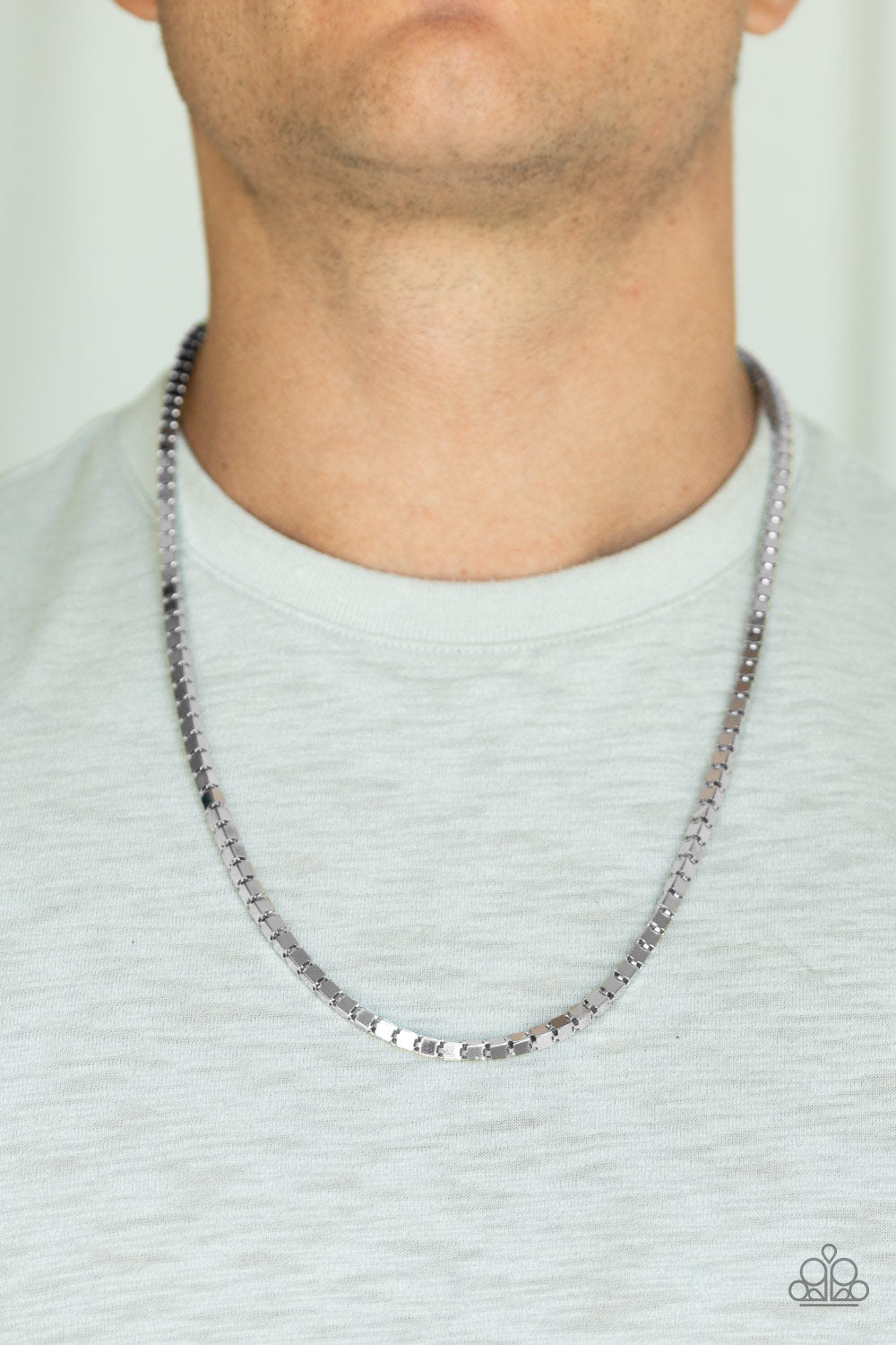 Boxed In Silver Men Necklace