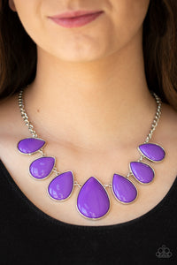 Drop Zone Purple Necklace