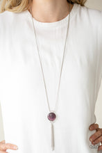 Load image into Gallery viewer, Happy As Can BEAM Purple/ White Necklace
