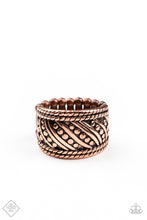 Load image into Gallery viewer, Slanted Shimmer Copper Ring
