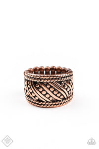 Slanted Shimmer Copper Ring