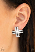 Load image into Gallery viewer, Couture Crossover Silver Earring
