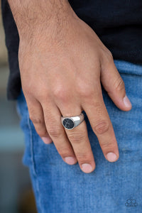 Carbon Print Black Men Ring