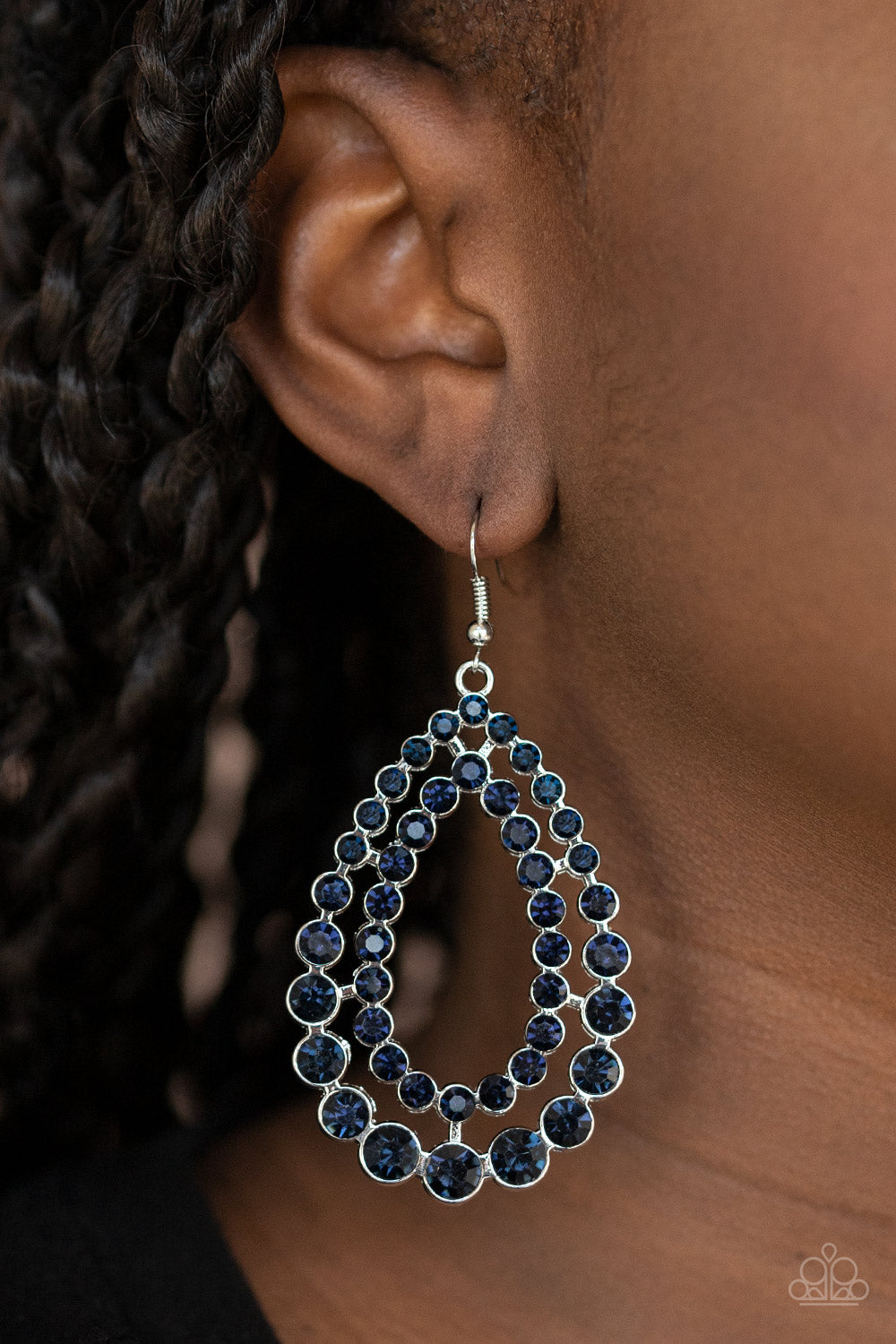 Glacial Glaze Blue/ White Earring