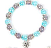 Load image into Gallery viewer, Little Misses Snowflake Charm Iridescent Bracelet
